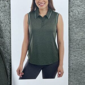 Elle Sport Women's M Activewear Top Green e0098